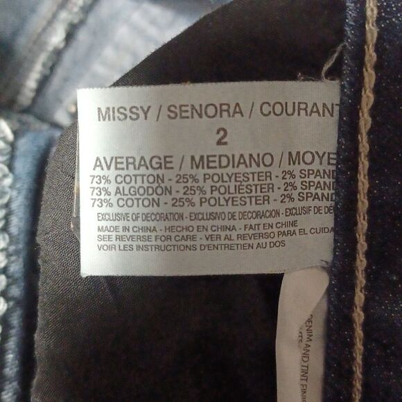 540414.....Nine West Vintage America Bootcut Jeans Size 2, W28" 32"Inseam 7"Rise - Picture 5 of 5